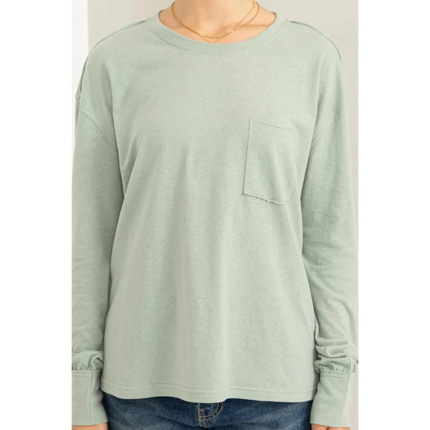 Clarissa Long Sleeve Pocket Tee