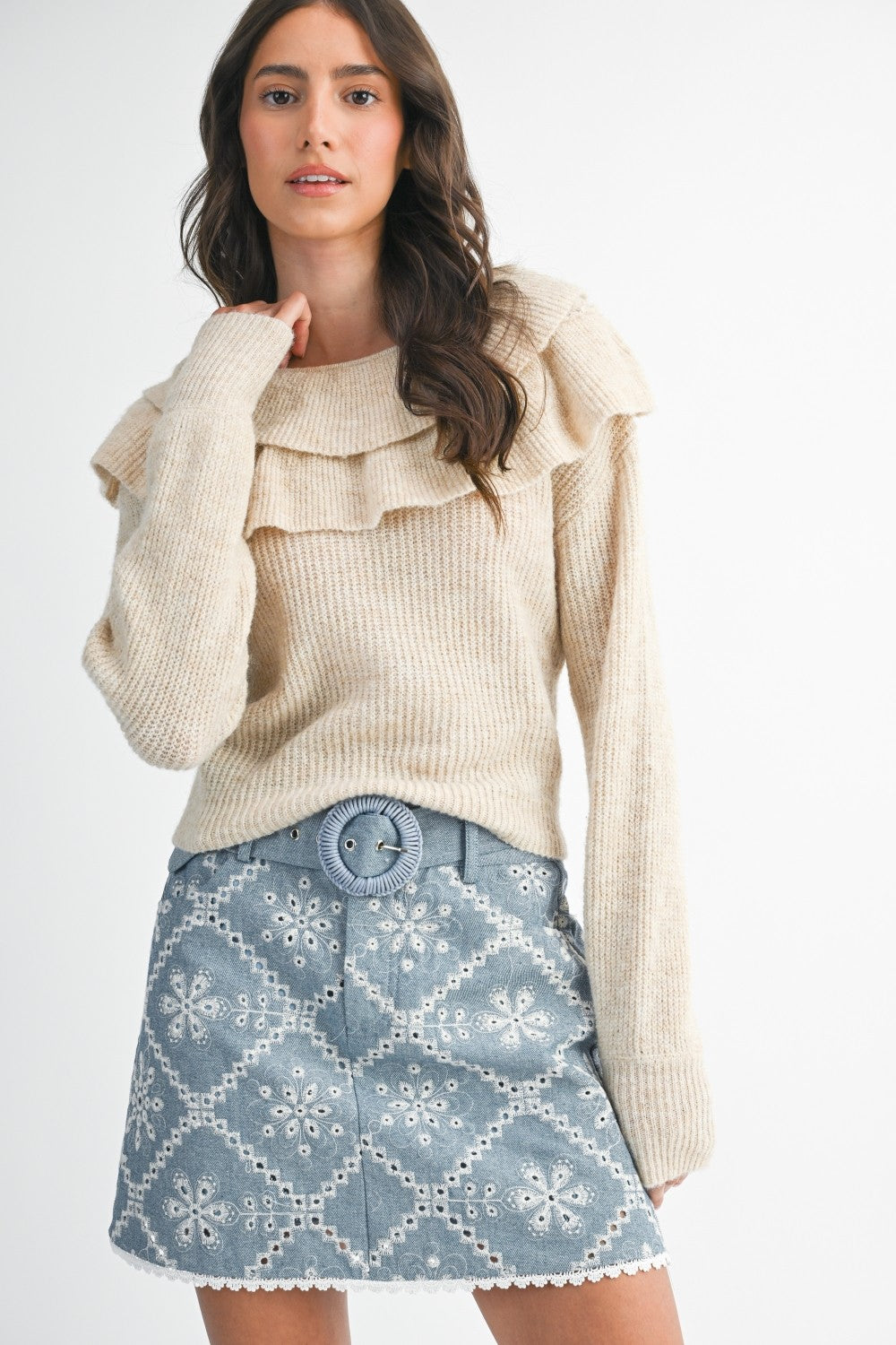 Felicity Ruffle Sweater