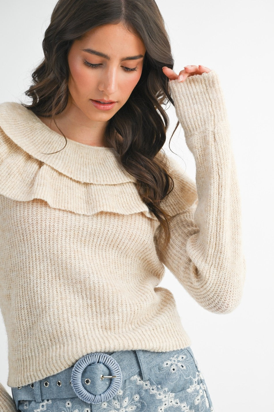 Felicity Ruffle Sweater