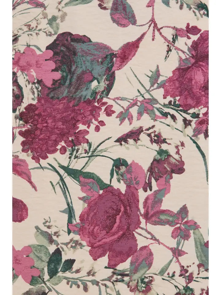 Flare Floral Midi Skirt