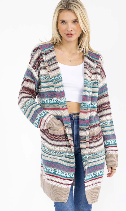 Dakota Striped Cardigan