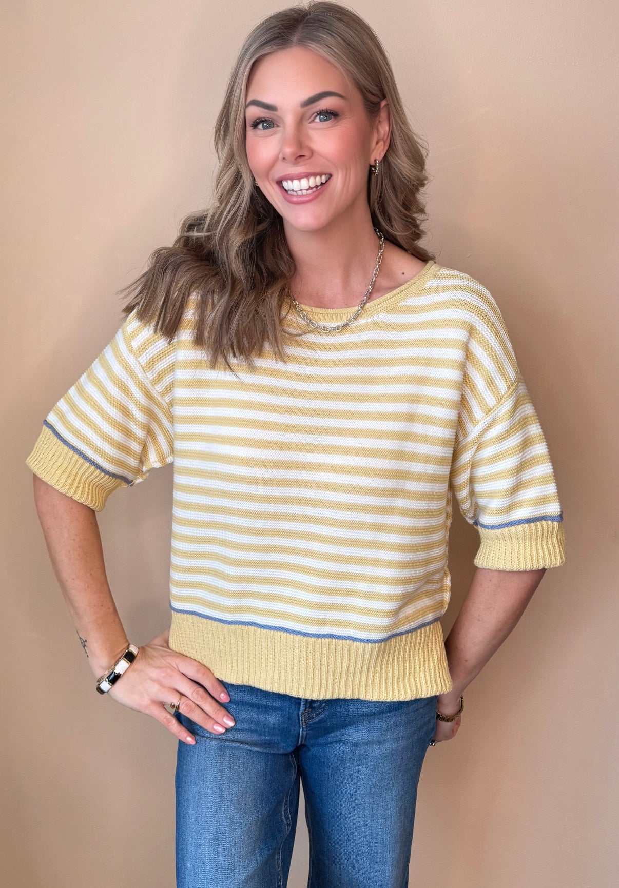 Fresh Air Feelings Striped Sweater