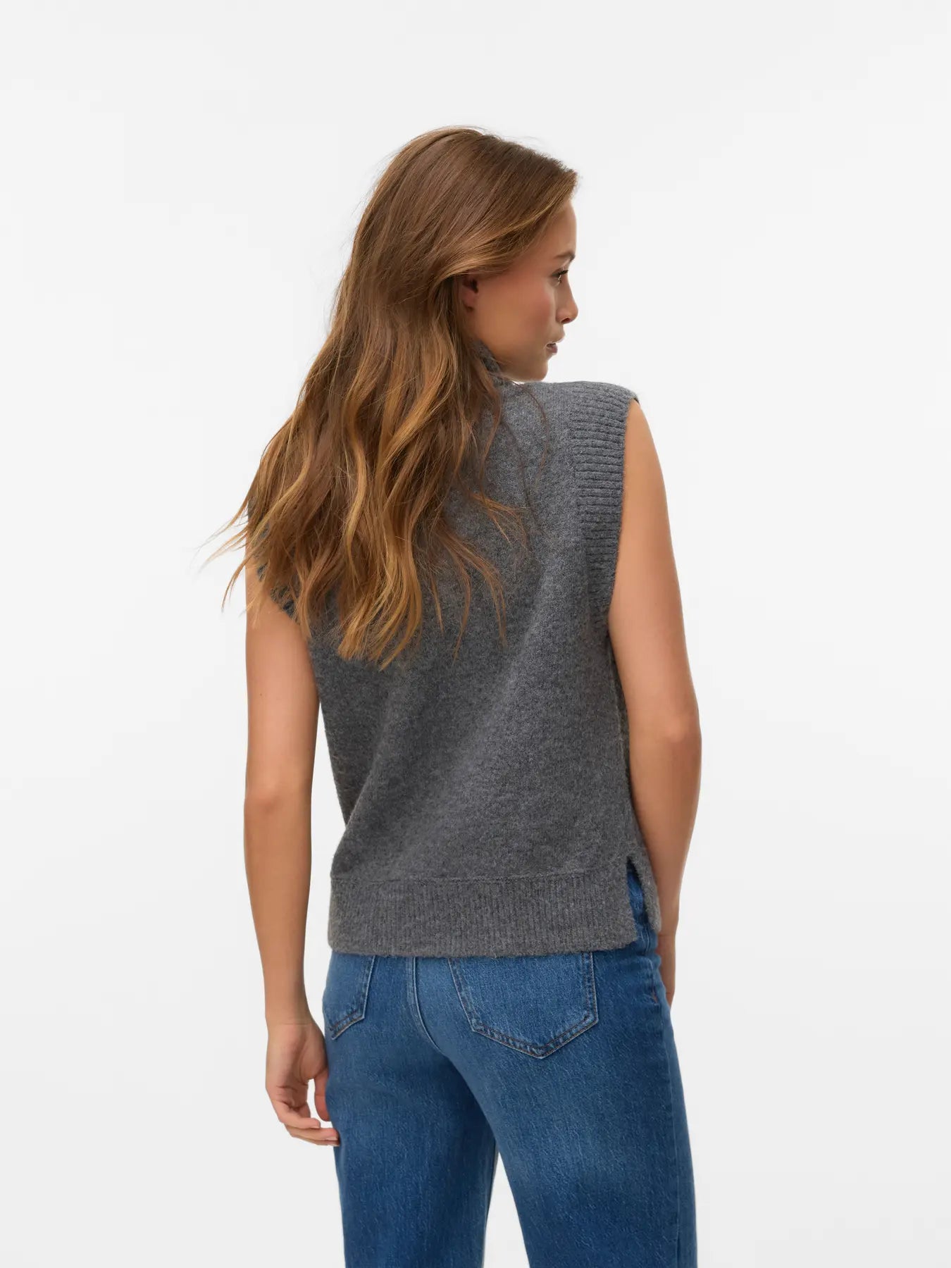 Vero Moda Melange Mockneck Vest