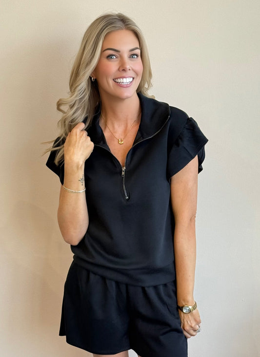 Peyton Ruffle Sweatshirt