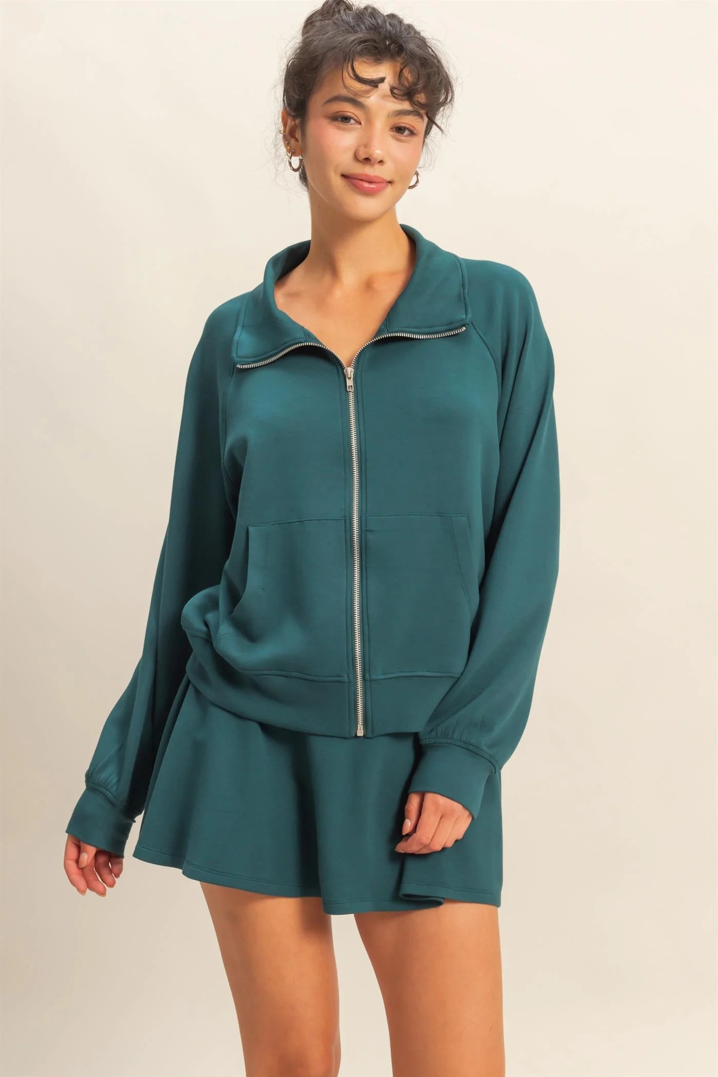 Double Knit Zipped Jacket