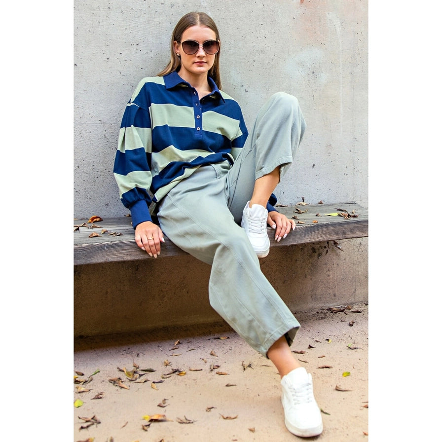 Loretta Twill Barrel Pant