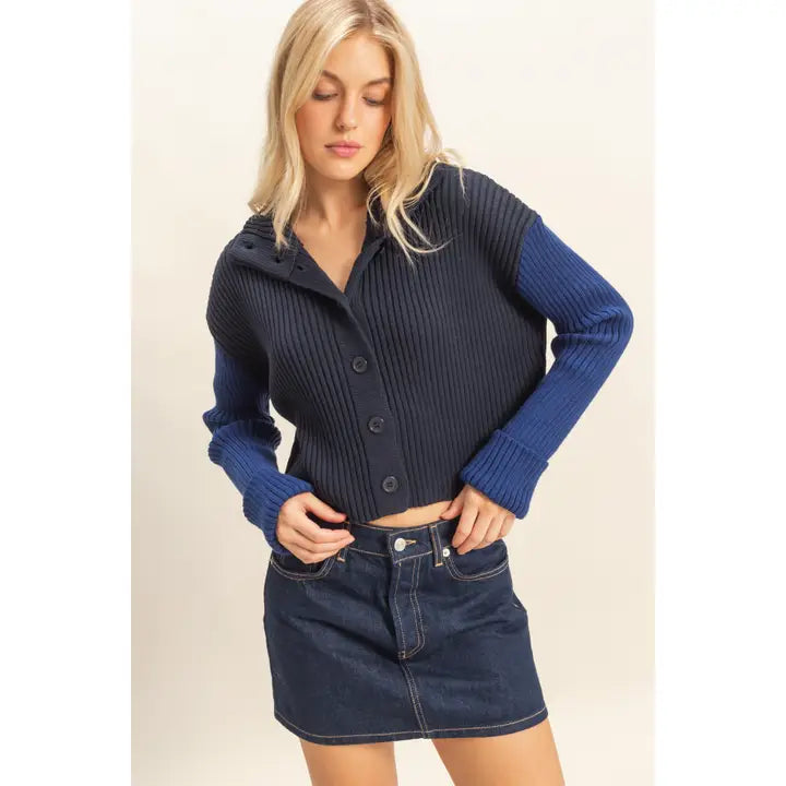 Midnight Ice Two Tone Sweater