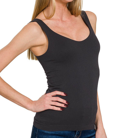 Double Layer Tank Built In Bra