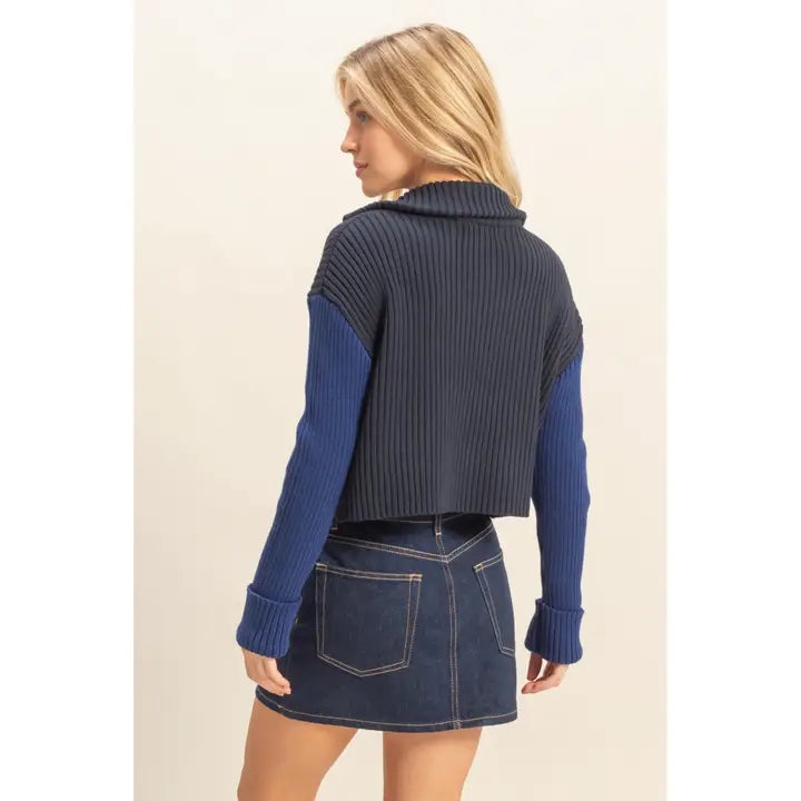Midnight Ice Two Tone Sweater