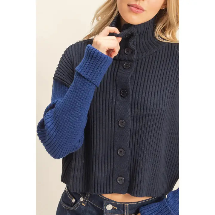 Midnight Ice Two Tone Sweater