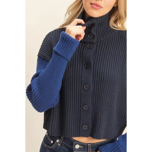 Midnight Ice Two Tone Sweater
