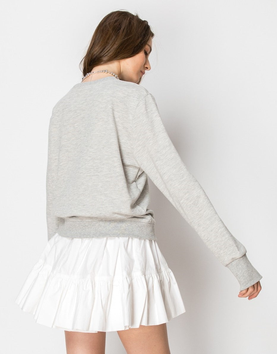 Paris Embroidered French Terry Sweatshirt