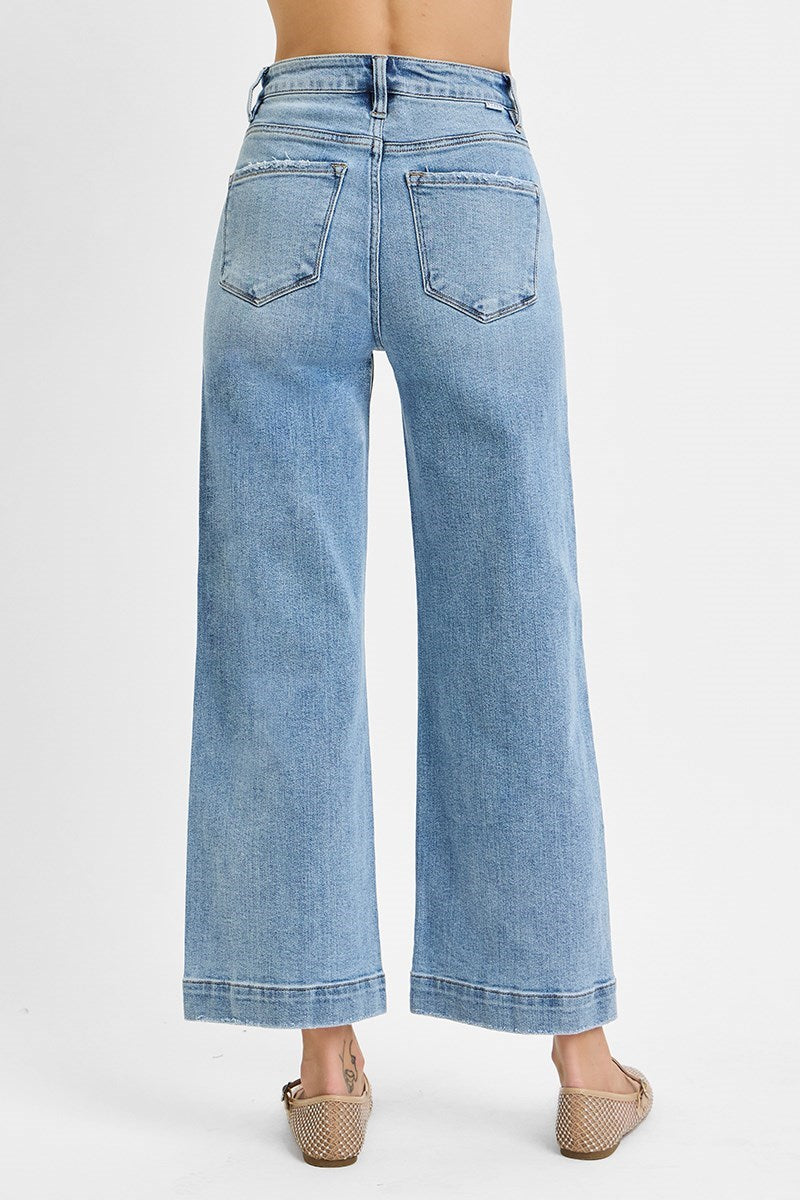 Risen Aimee Seam Wide Leg Jean