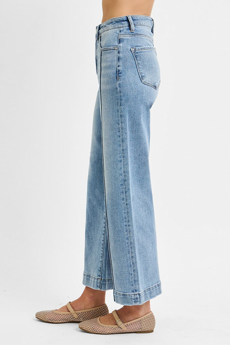 Risen Aimee Seam Wide Leg Jean