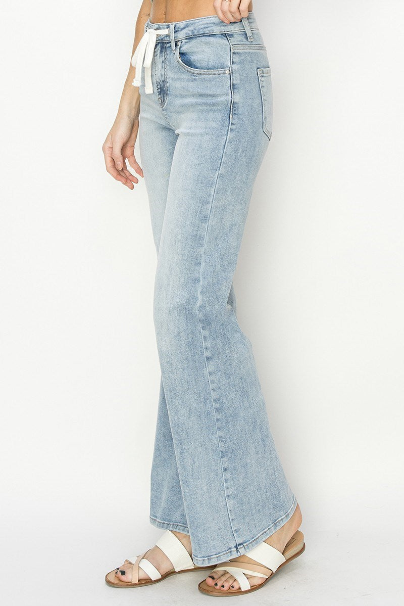Risen Sophie Drawstring Wide Jeans