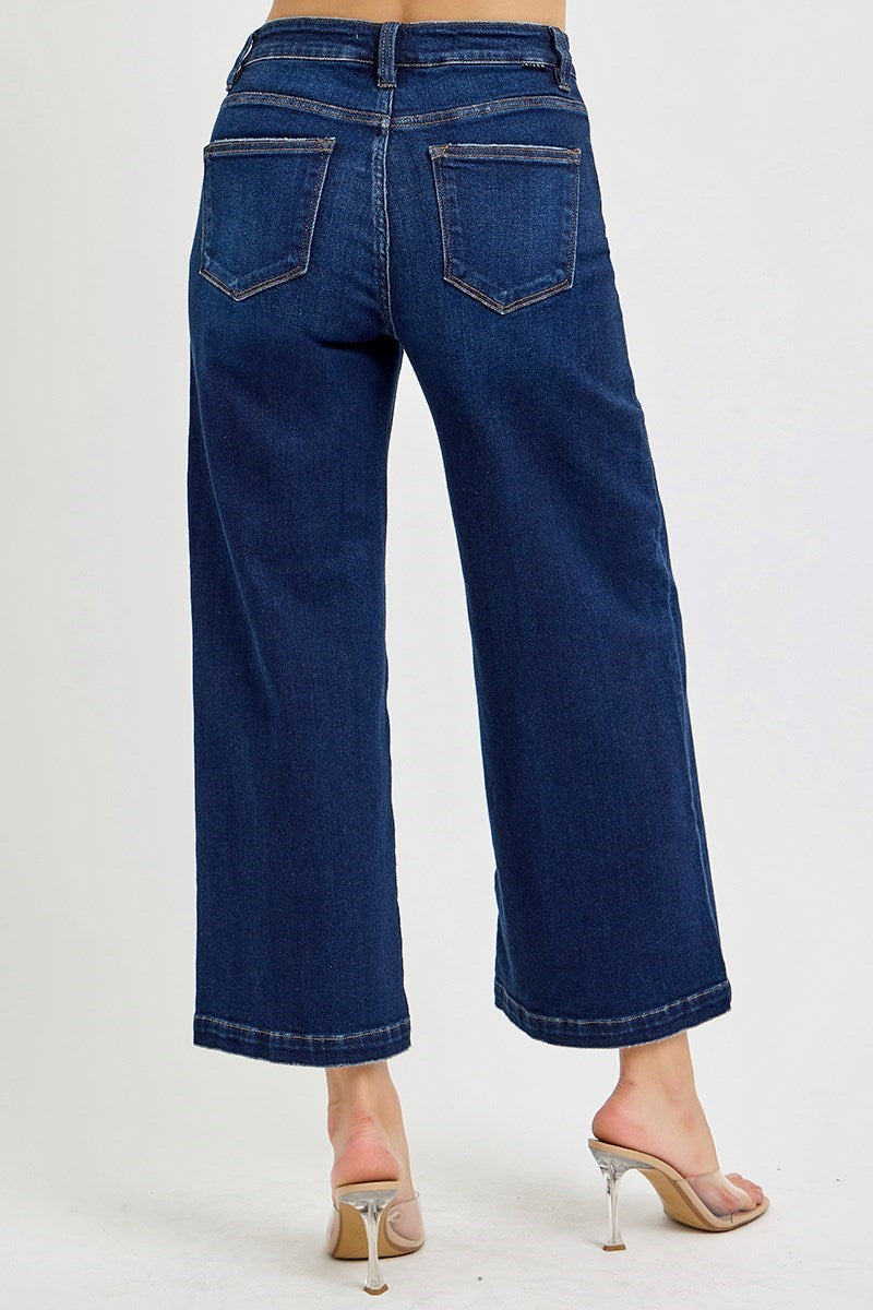 Risen Lily Wide Crop Jeans