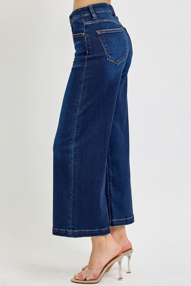 Risen Lily Wide Crop Jeans