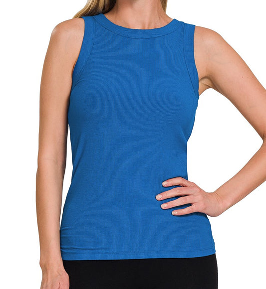 Jessica Ribbed Scoop Tank