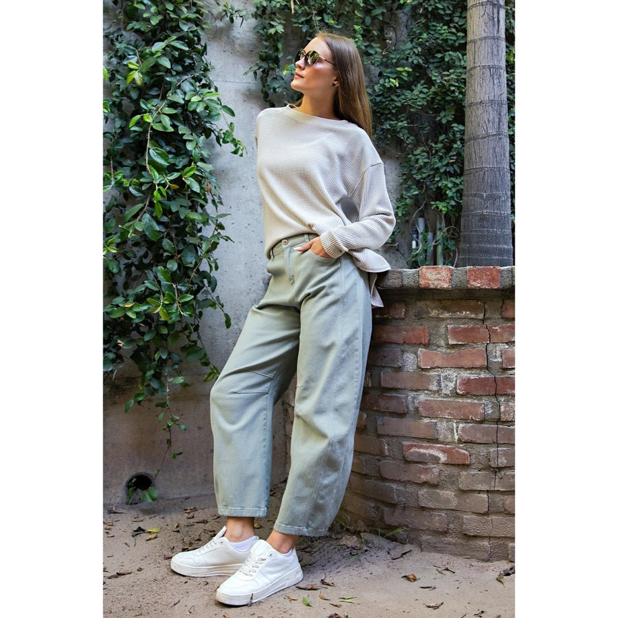 Loretta Twill Barrel Pant