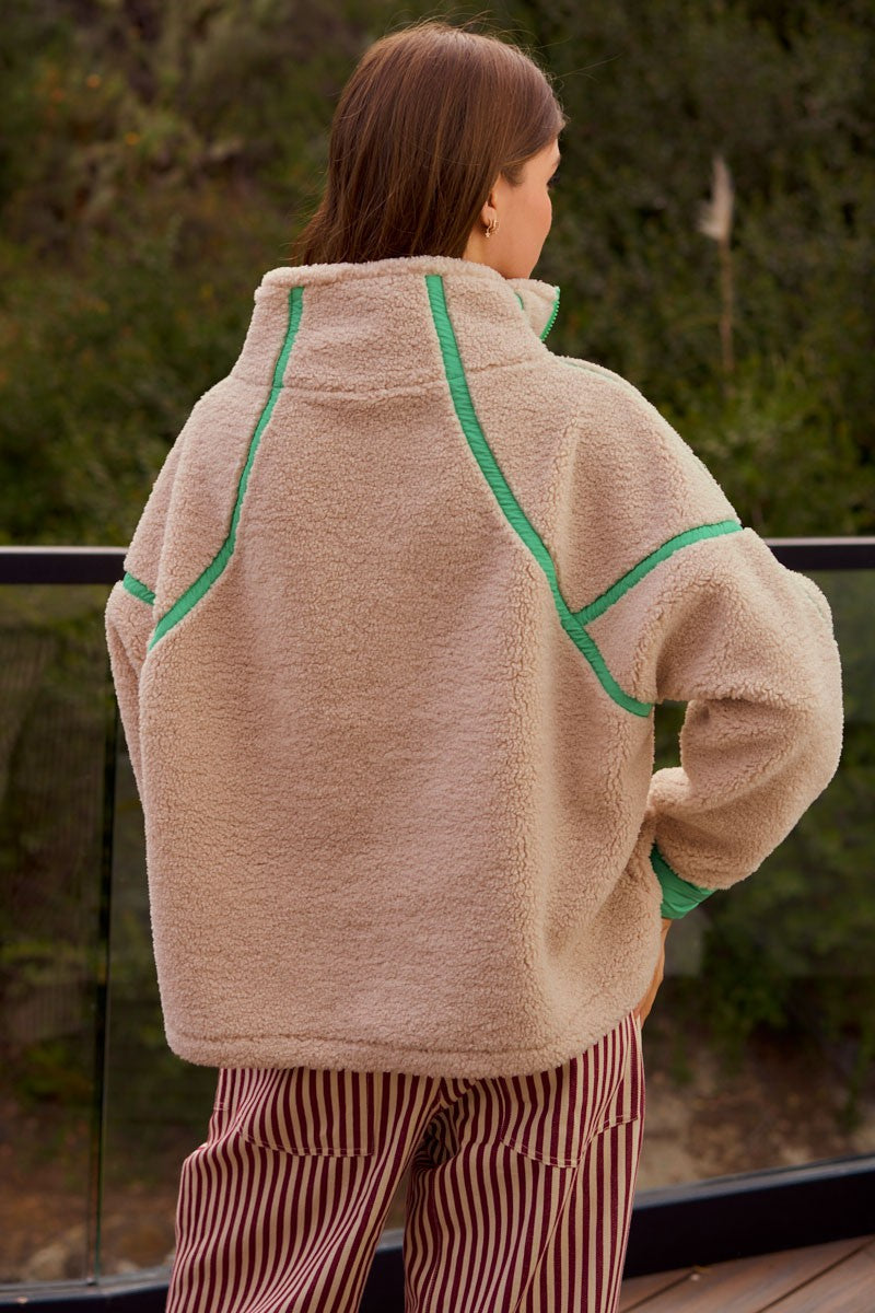 Sherpa Fleece Cozy Pullover