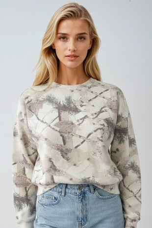 Sweet Forest Printed Sweatshirt