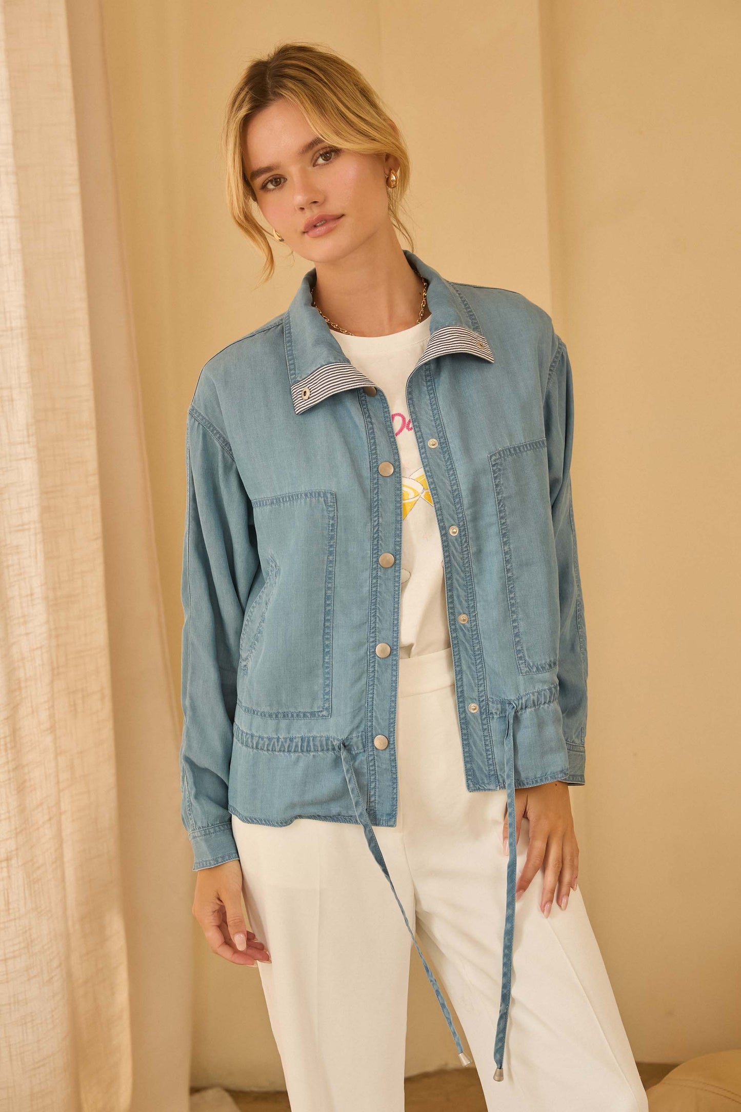 Sweet in Chambray Jacket