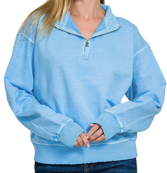 Prairie Sky Quarter Zip Sweatshirt