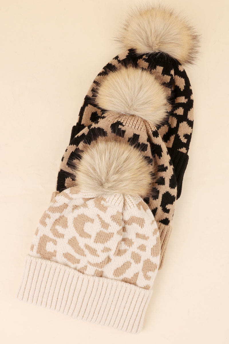 Leopard Beanie