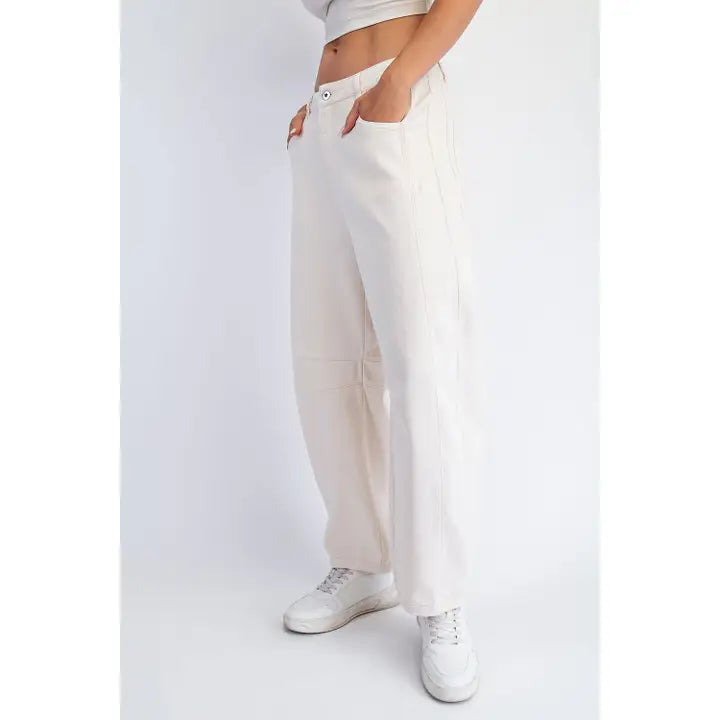 Loretta Twill Barrel Pant