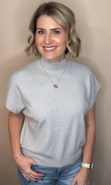 Devon Mock Neck S/S Sweater