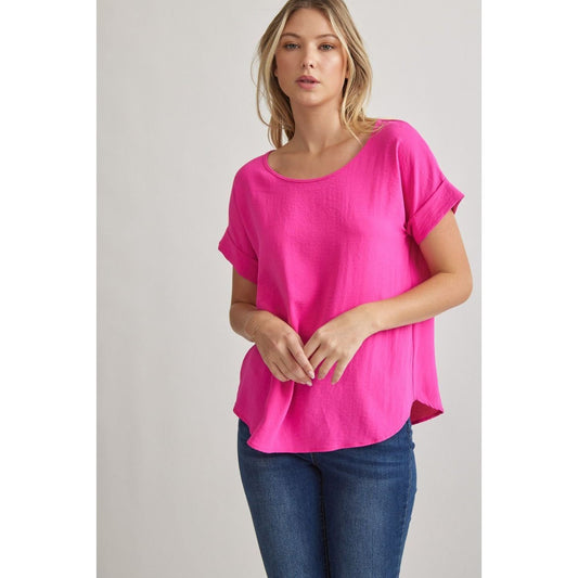 Essential Wrinkle-Free Short Sleeve Blouse