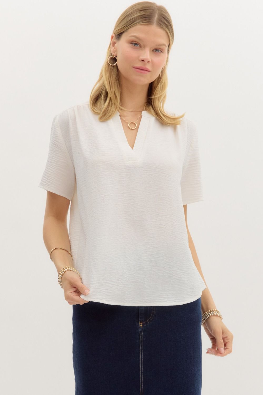 Everly Short Sleeve Blouse