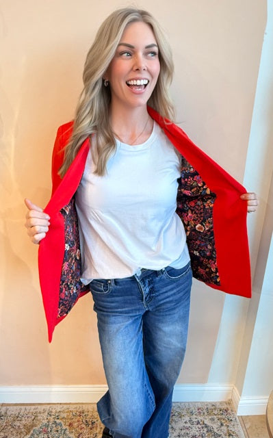 The Clover Ruched Sleeve Blazer