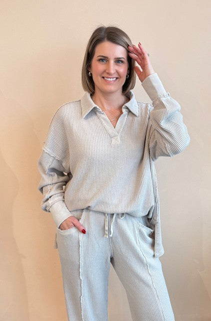 Rae Oversized Thermal Sweatshirt