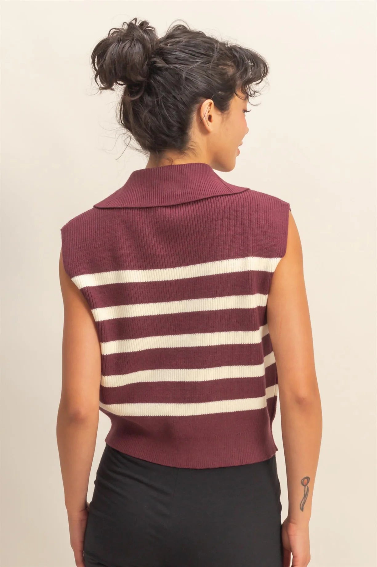 The Claudette Striped Vest