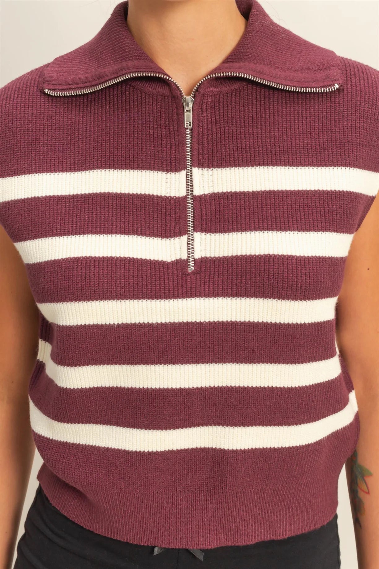 The Claudette Striped Vest