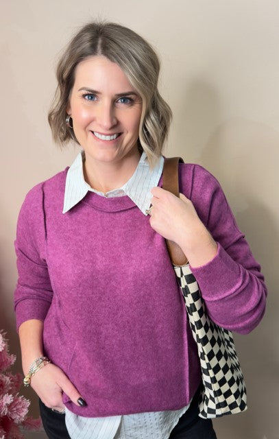 Hacci Drop Shoulder Top