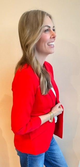 The Clover Ruched Sleeve Blazer