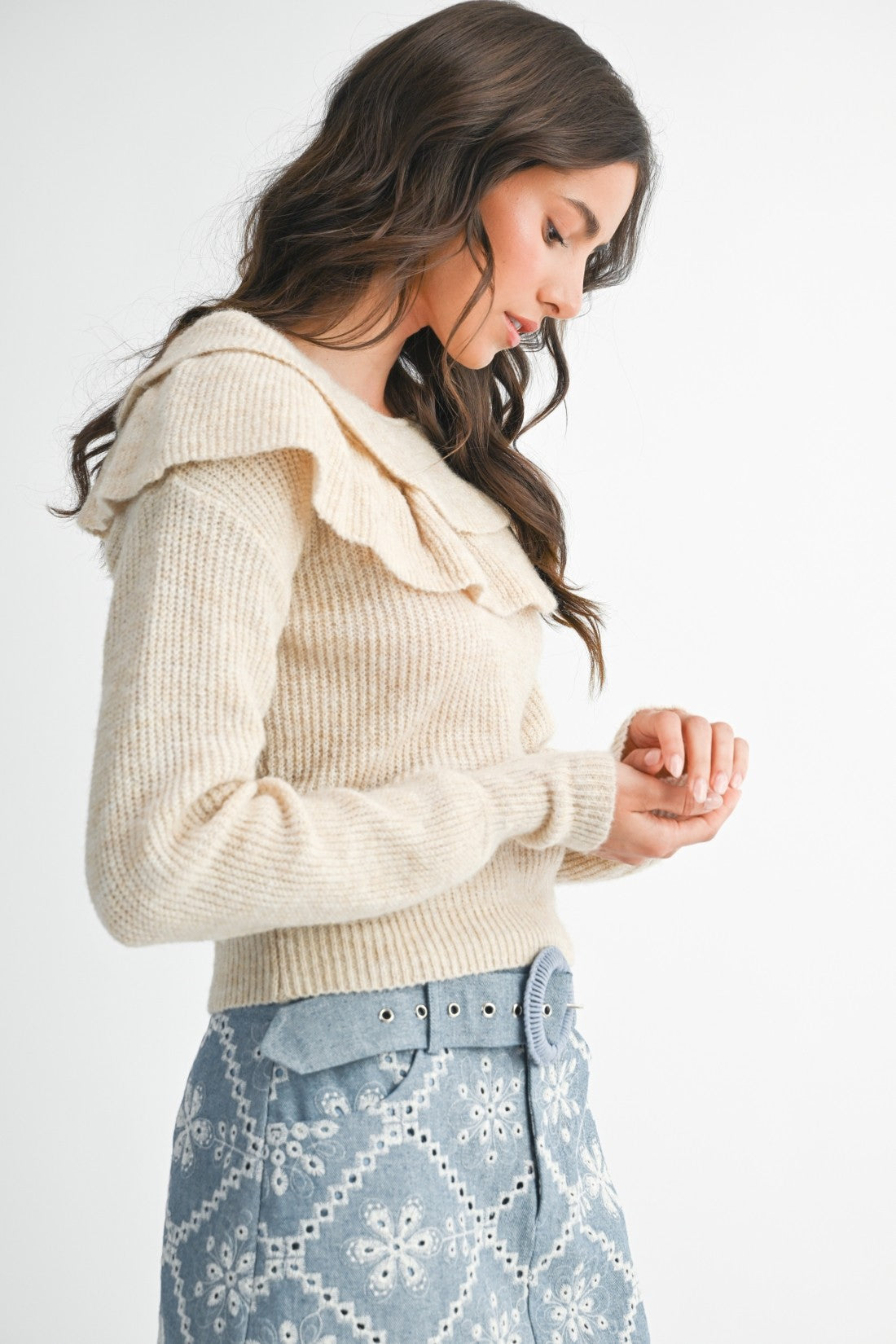 Felicity Ruffle Sweater